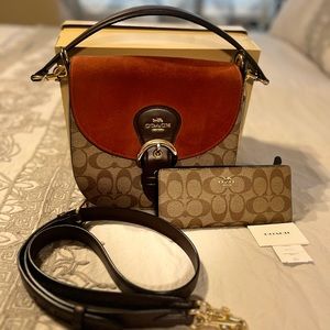 Authentic Coach Saddle Bag & matching wallet